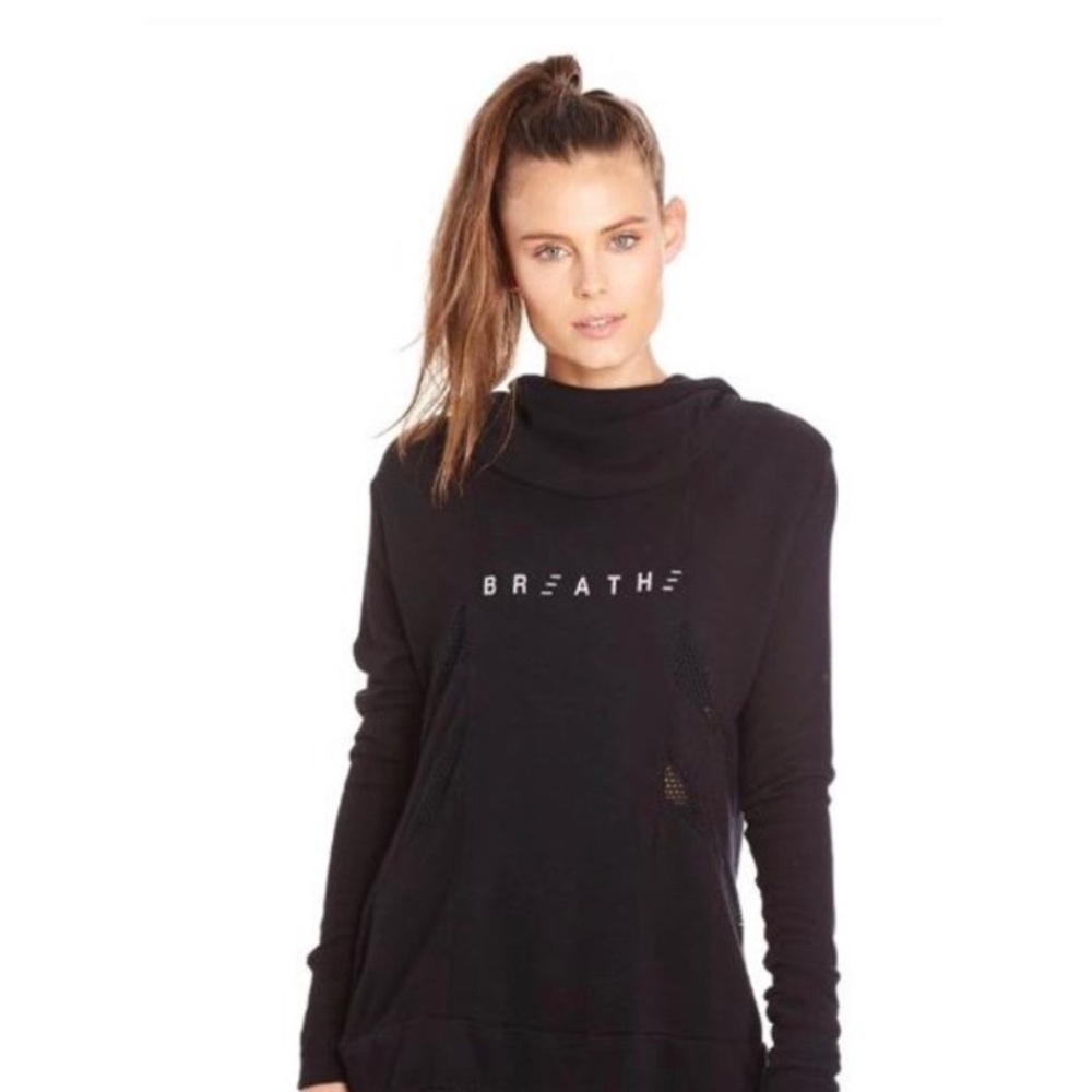 Good hYOUman black cowl neck hoodie